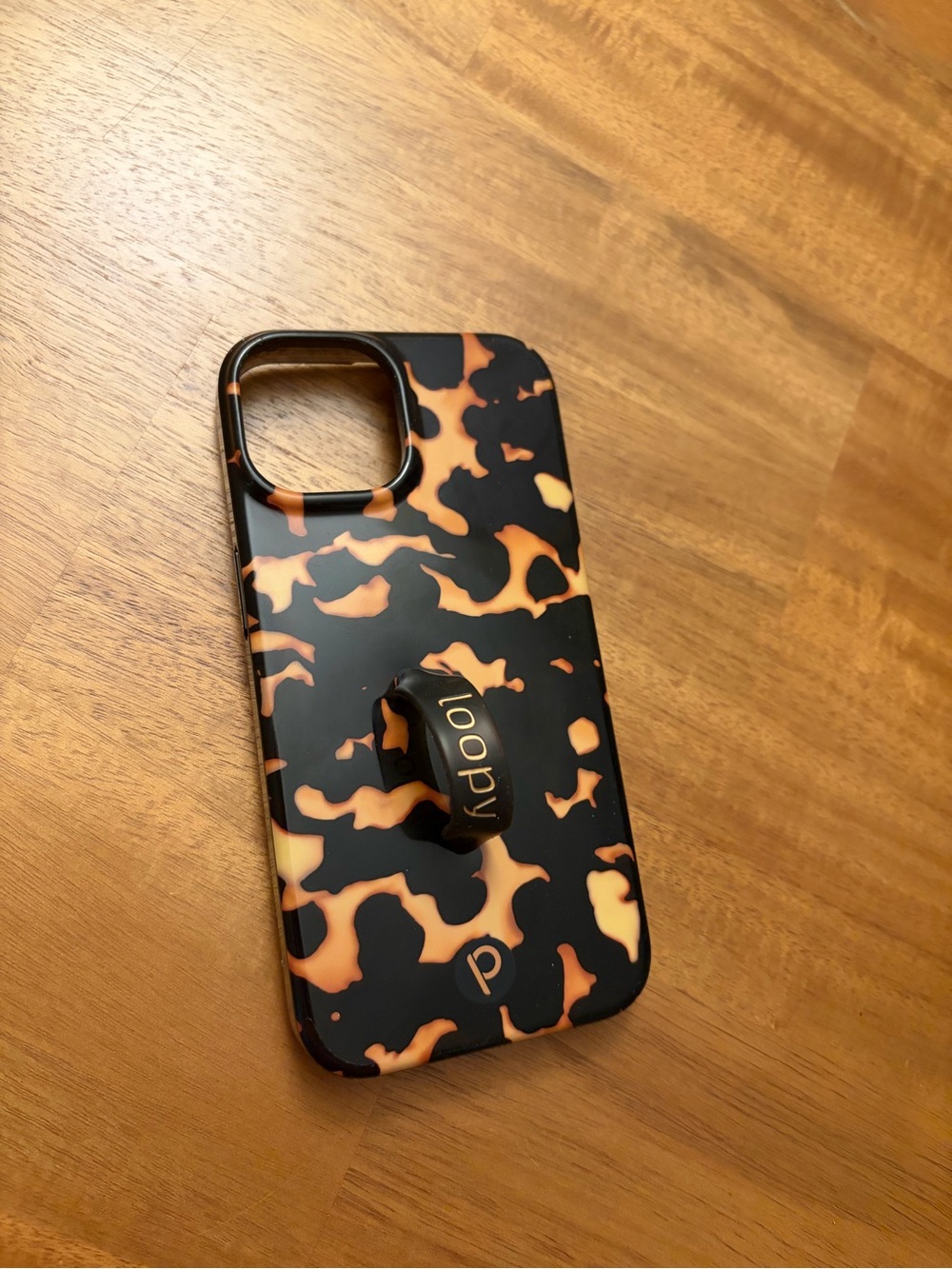 Loopy iPhone 14 Case- Tortoise Shell Black & Brown